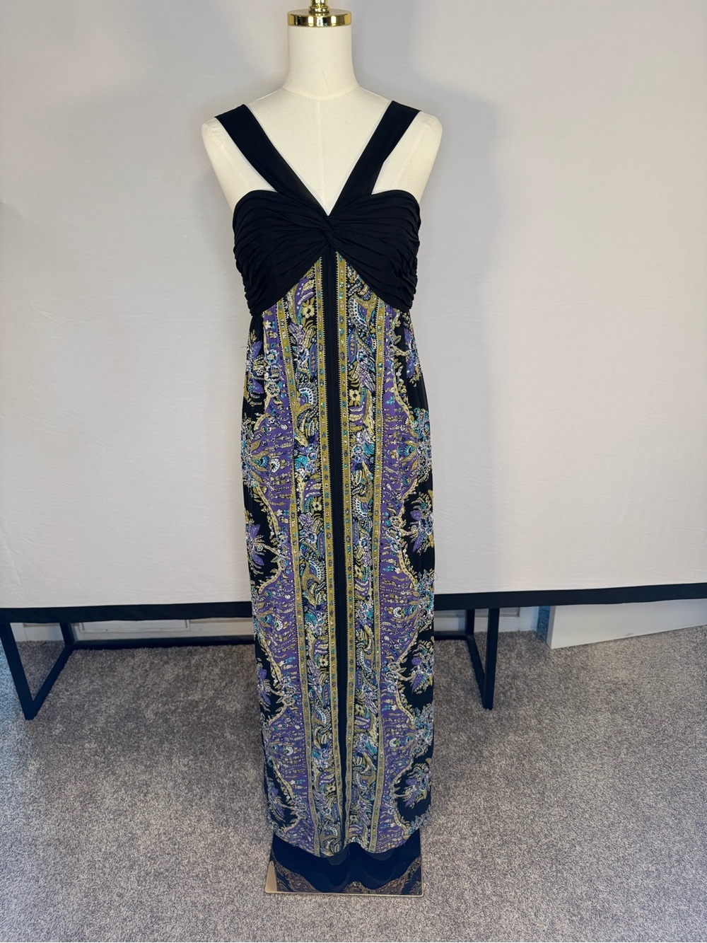 Vintage Sheer Overlay Beaded 90s Y2K Dress